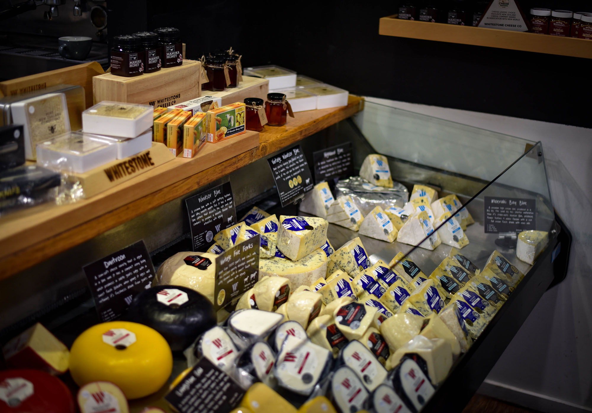 Taste the unique flavours crafted by one of NZ’s leading artisan cheesemakers at the Whitestone Cheese shop and cafe.